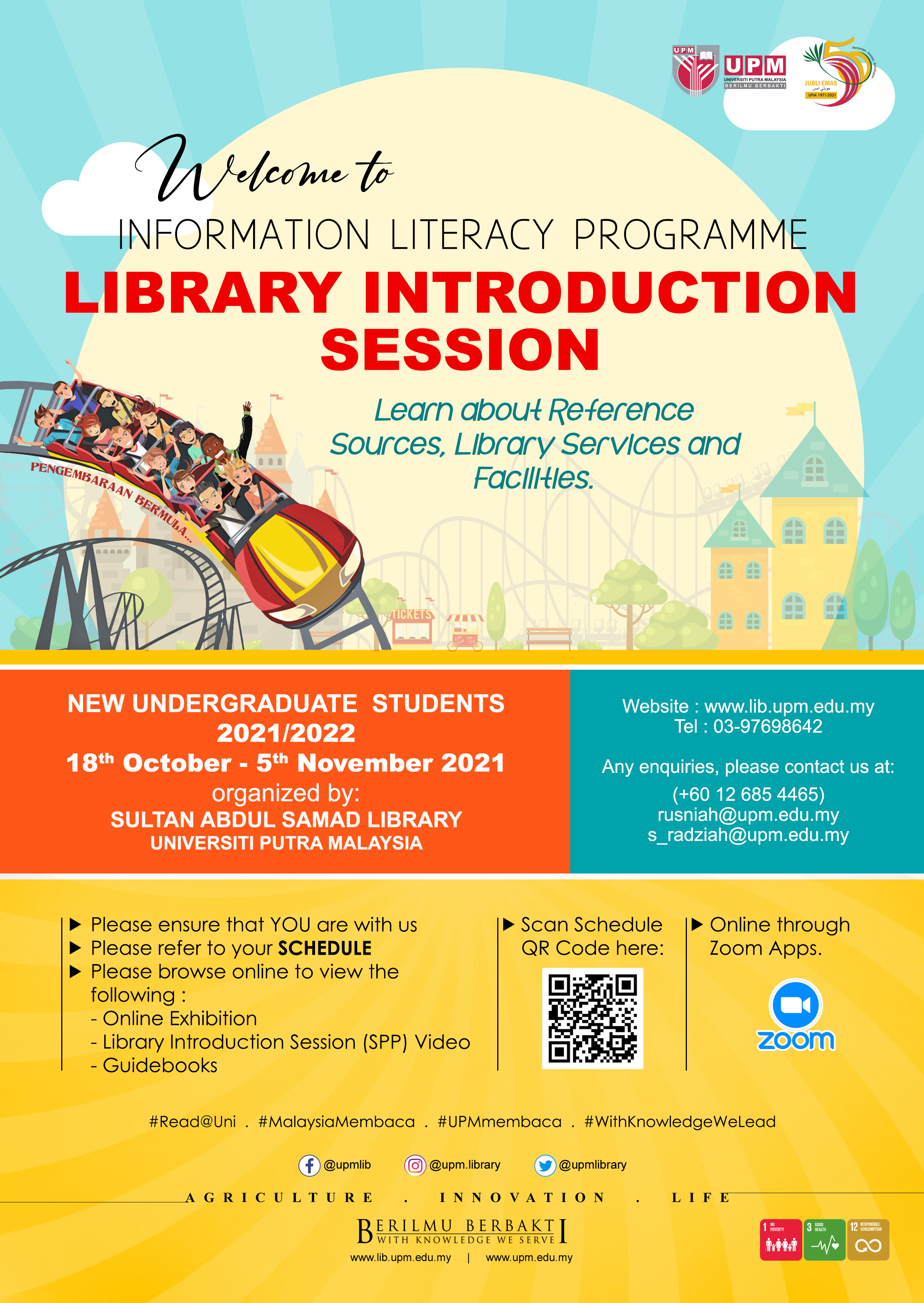 Online Library Information Literacy Programme: Library Introduction Session For New Undergraduate Students 2021/2022 Session